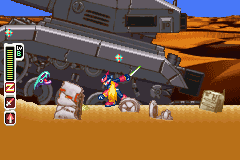 The scorching desert